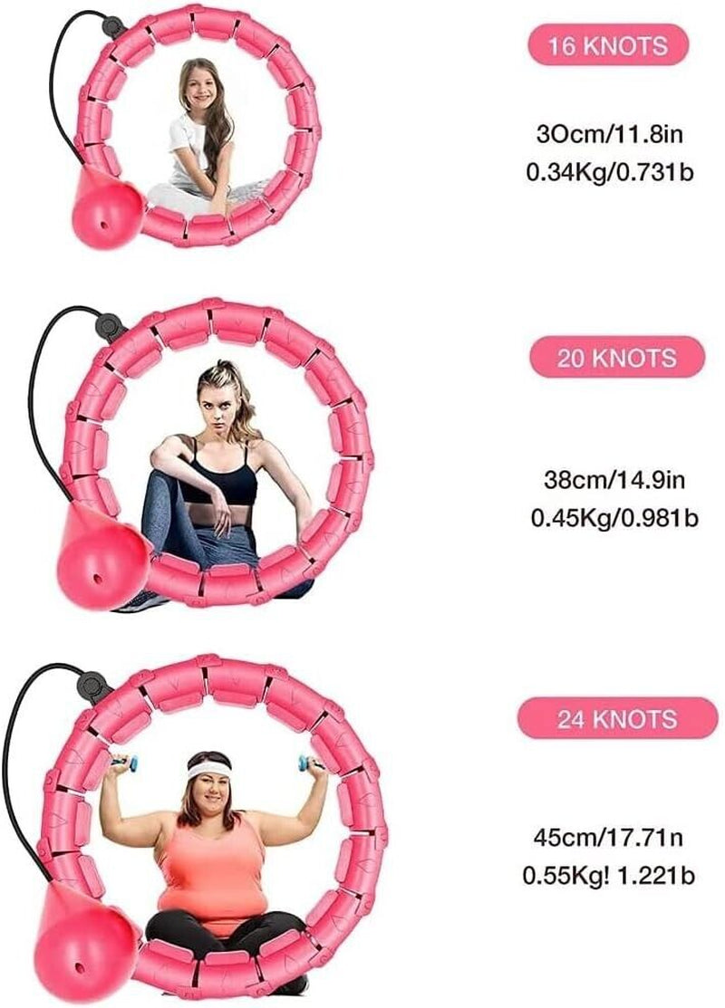 24 Knots Weighted Hula Hoop Adult Smart Hula Hoop Thin Waist Fitness Weight Loss
