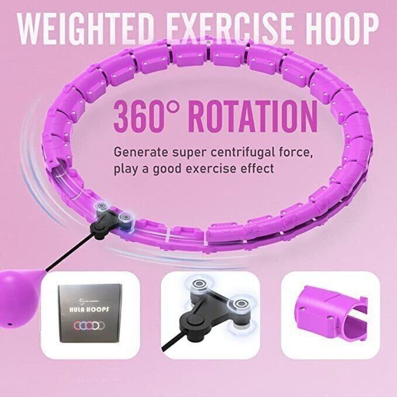 24 Knots Weighted Hula Hoop Adult Smart Hula Hoop Thin Waist Fitness Weight Loss
