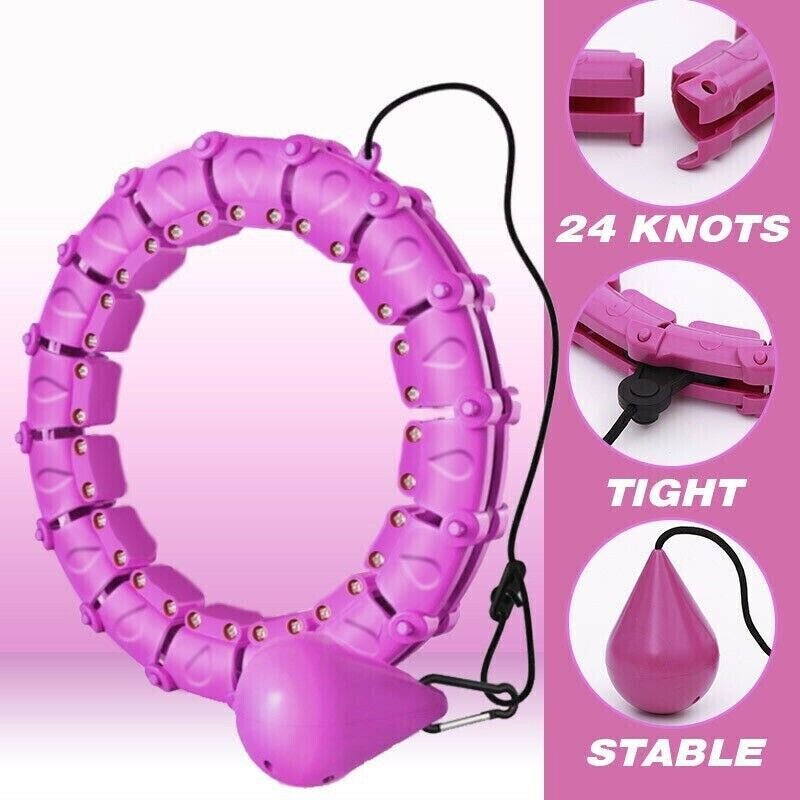 24 Knots Weighted Hula Hoop Adult Smart Hula Hoop Thin Waist Fitness Weight Loss