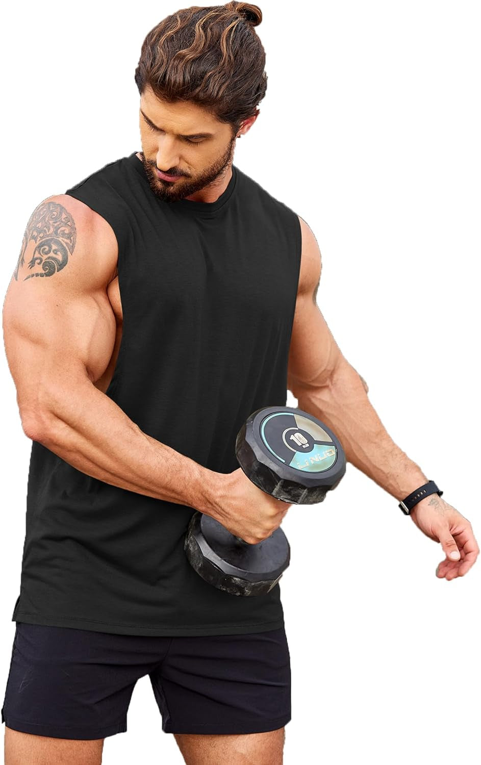 Men Workout Tank Top Gym Bodybuilding Sleeveless Muscle T Shirts Cut off Shirts