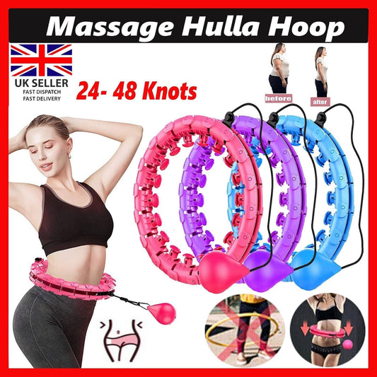 24 Knots Weighted Hula Hoop Adult Smart Hula Hoop Thin Waist Fitness Weight Loss